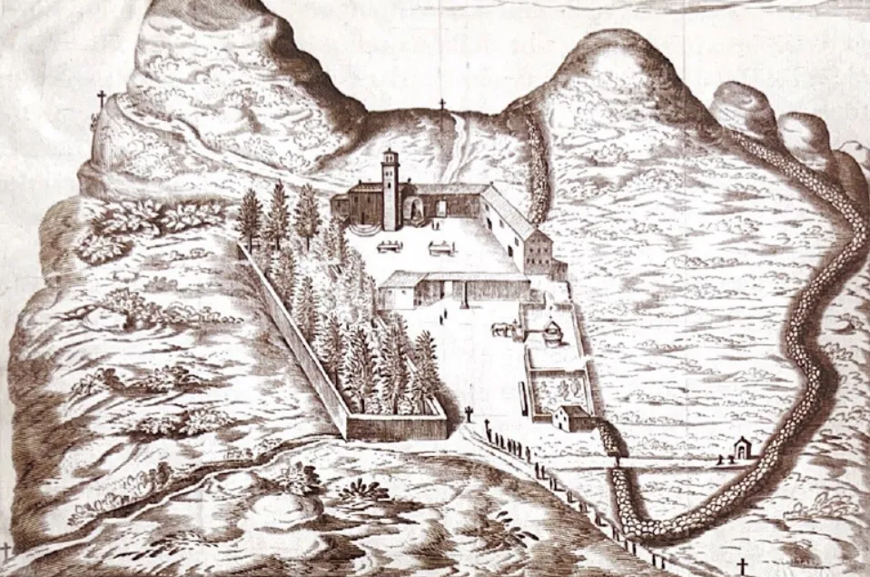 La biblioteca dei Girolimini nell'eremo di monte Summano nell'anno 1600