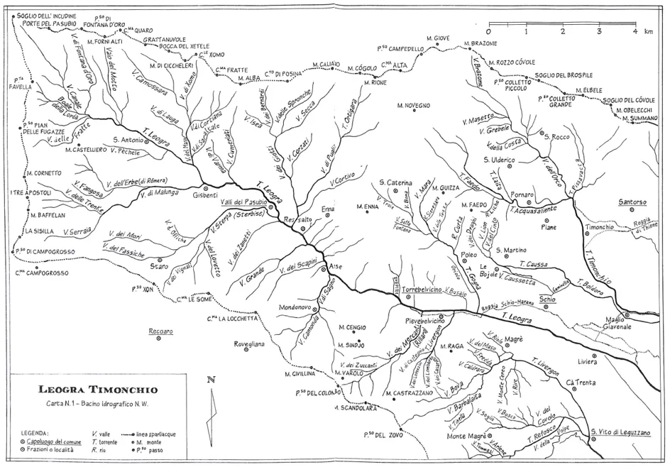 Idrografia del Leogra-Timonchio. Introduzione ad una ricerca cartografica